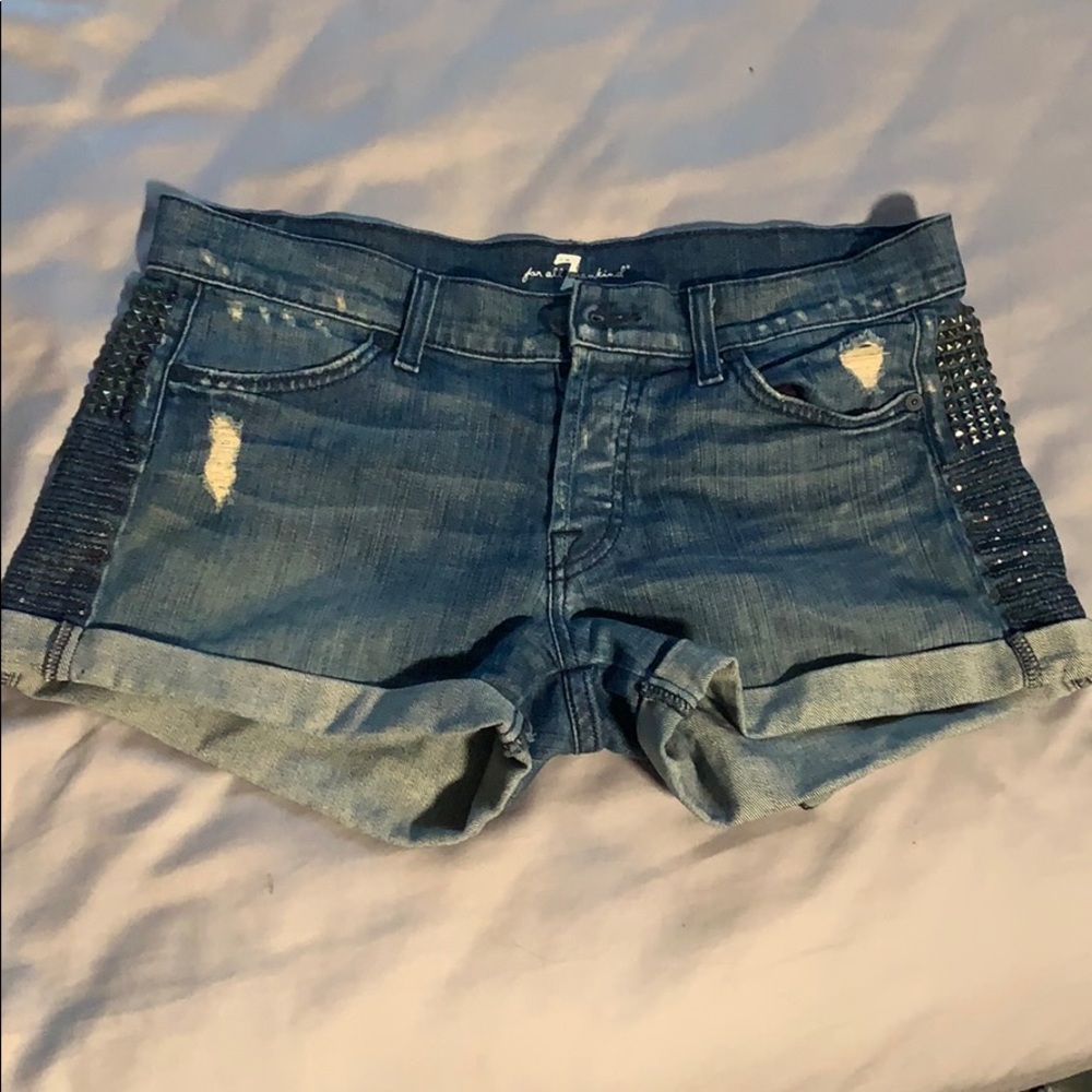 7 for all man kind jean shorts